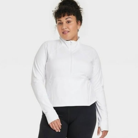 All in Motion White Dynamic Flex Half Zip Jacket Femme  Size 3X - Picture 1 of 3